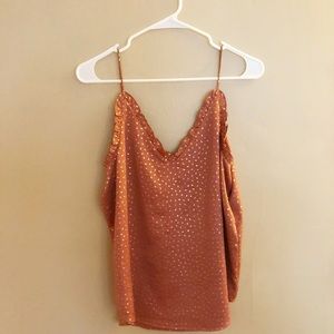 Silky polkadot tank